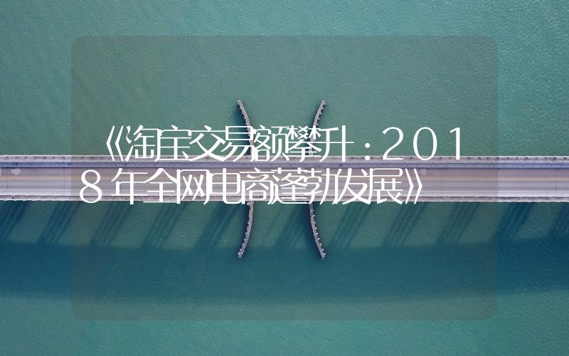 《淘寶交易額攀升：2018年全網(wǎng)電商蓬勃發(fā)展》