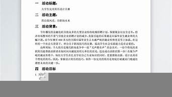 活動策劃書模板范文（大學活動策劃書模板范文）