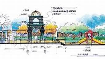 園林景觀設計剖面圖（園林景觀設計剖面圖手繪圖片）