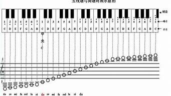 中音五線譜簡譜對照表圖片（中音五線譜簡譜對照表圖片高清）